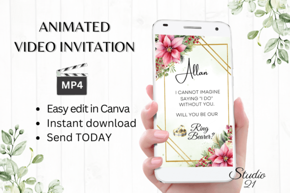 A Festive Digital Invite for Your Ring Bearer