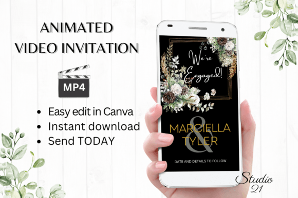 Announce Your Christmas Engagement with the W1173B Template