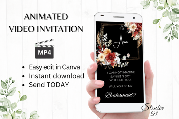 Charm Your Wedding Party with Fall Bridesmaid Proposal W3153M