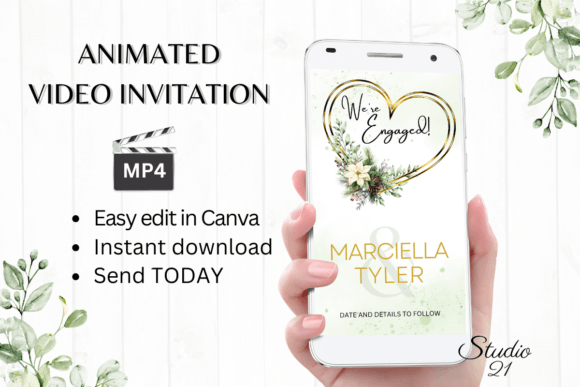 Christmas Engagement Announcement W1178B: A Festive Digital Solution