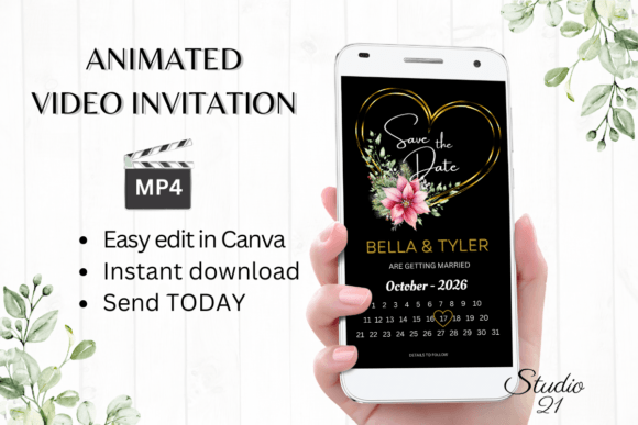 Christmas Save the Date W2199B: Instant Digital Invitations