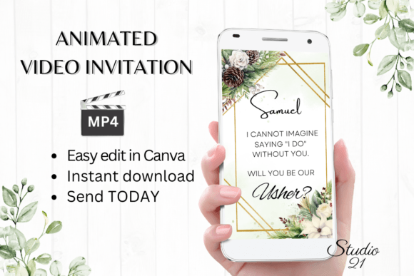 Christmas Usher Proposal W3174U: A Modern Serif for Festive Elegance