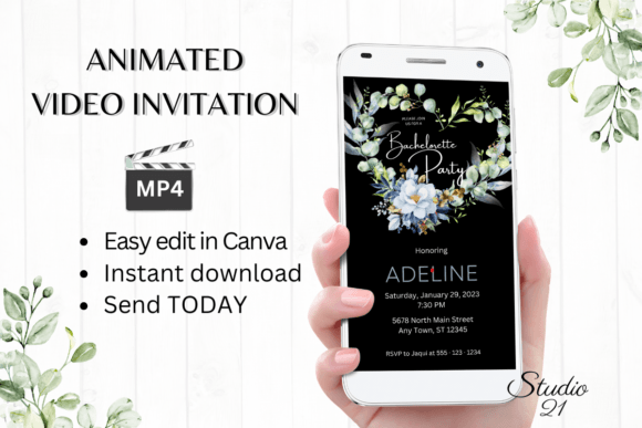 Digital Bachelorette Party Invite W6149: A Designer's Take