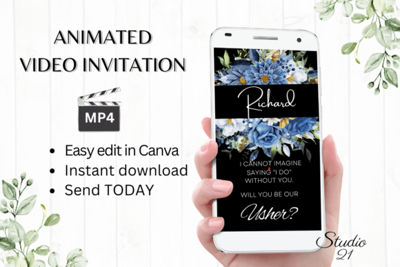 Digital Usher Proposal W3147U: A Modern Invitation Template