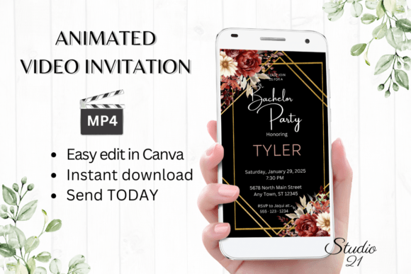 Fall Bachelor Party Invite W5155: A Modern Digital Solution