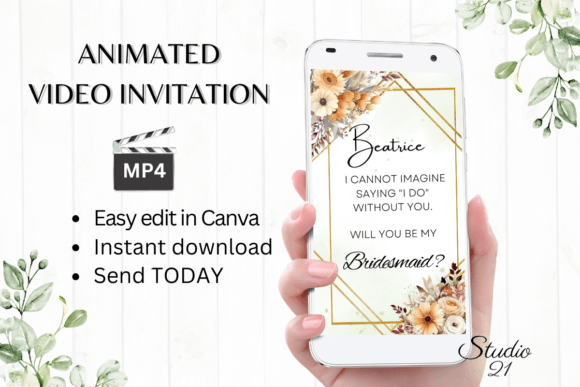 Fall Bridesmaid Proposal W3164M: A Font for Autumn's Elegance
