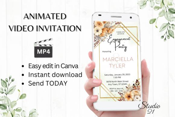 Fall Engagement Party Invite W1164: Your Next Design Essential